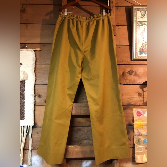 KOTN 100% Cotton XXL Drawstring Pants Mustard Brown Women’s Wide Leg High Rise - Picture 6 of 16